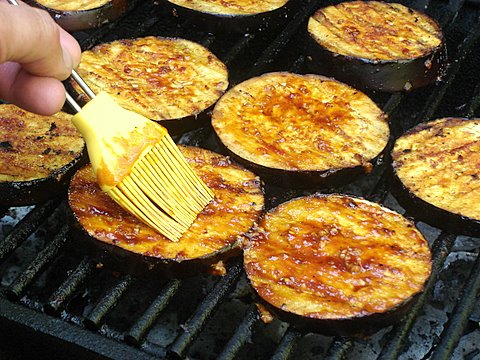 Grilled Honey Garlic Eggplant